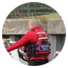 Home 33 Man using rugged tablet on a boat